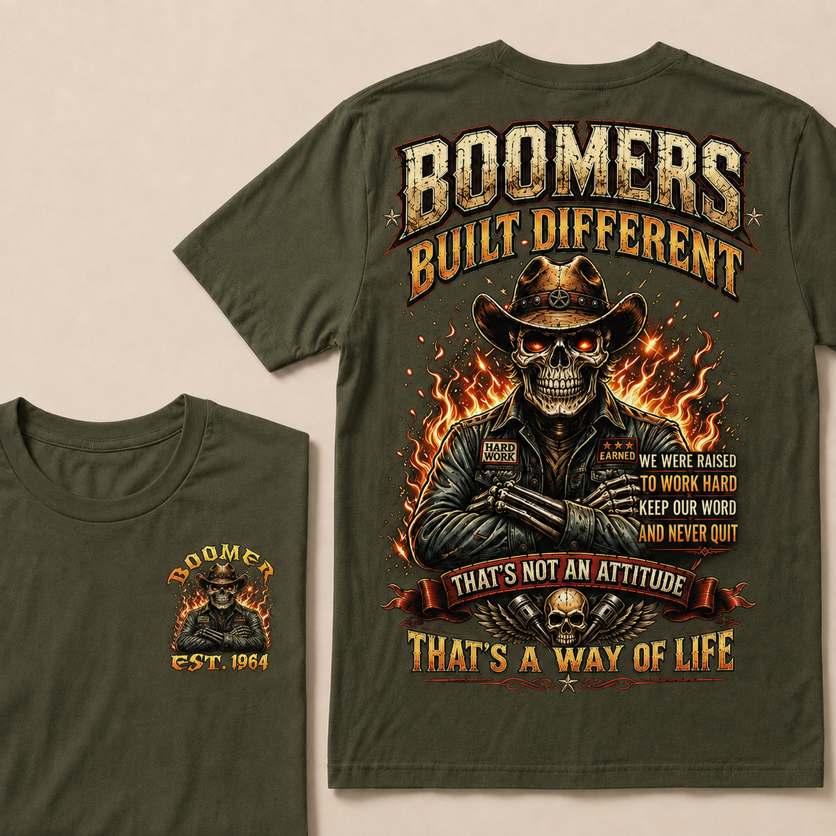 Boomers Built Different That's Not An Attitude That's A Way Of Life CustomYear T-shirt