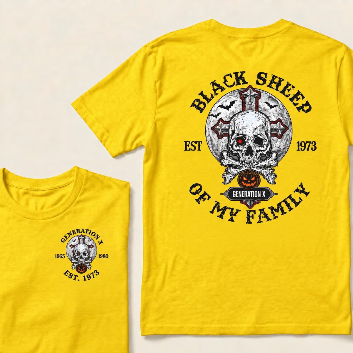 Custom EST.Year Customize GenX Black Sheep Of My Family T-Shirt