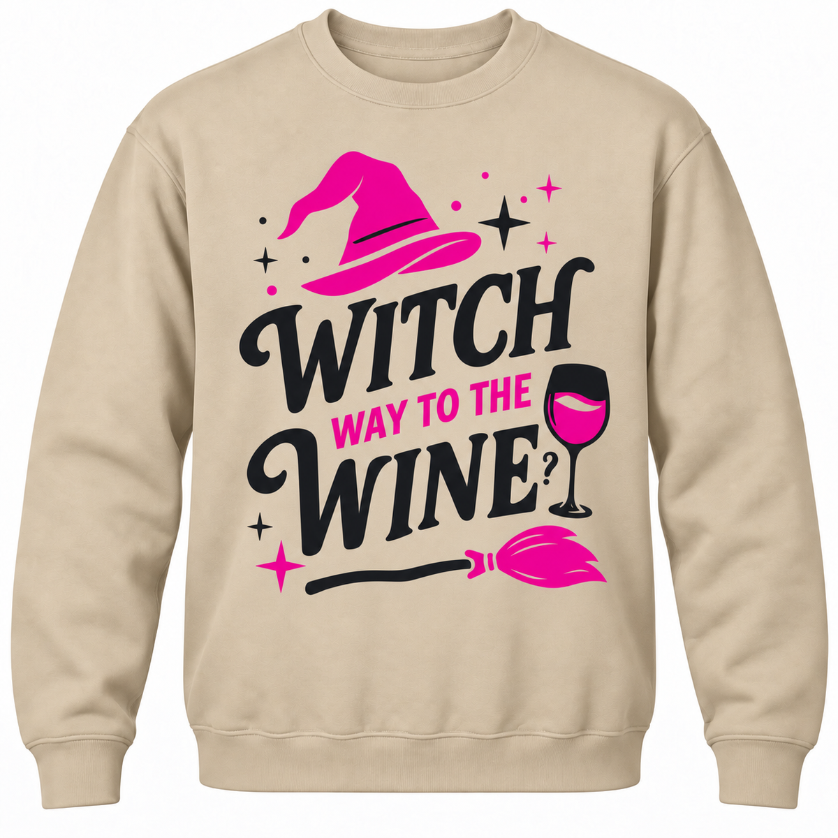 Witch Way To The Wine? Crewneck Sweatshirt