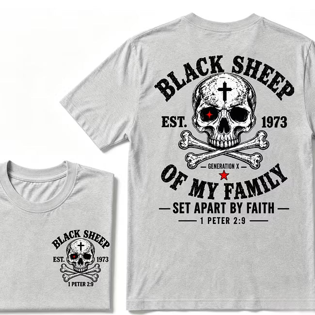 Black Sheep Of My Family Custom Est.Year T-shirt