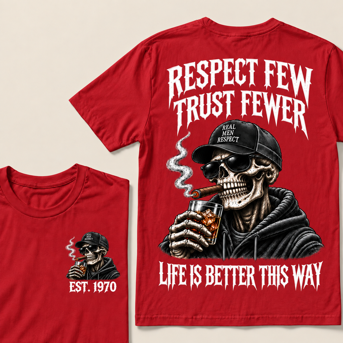 Respect Few, Trust Fewer. Real Men Respect. Life Is Better This Way Custom Year T-shirt