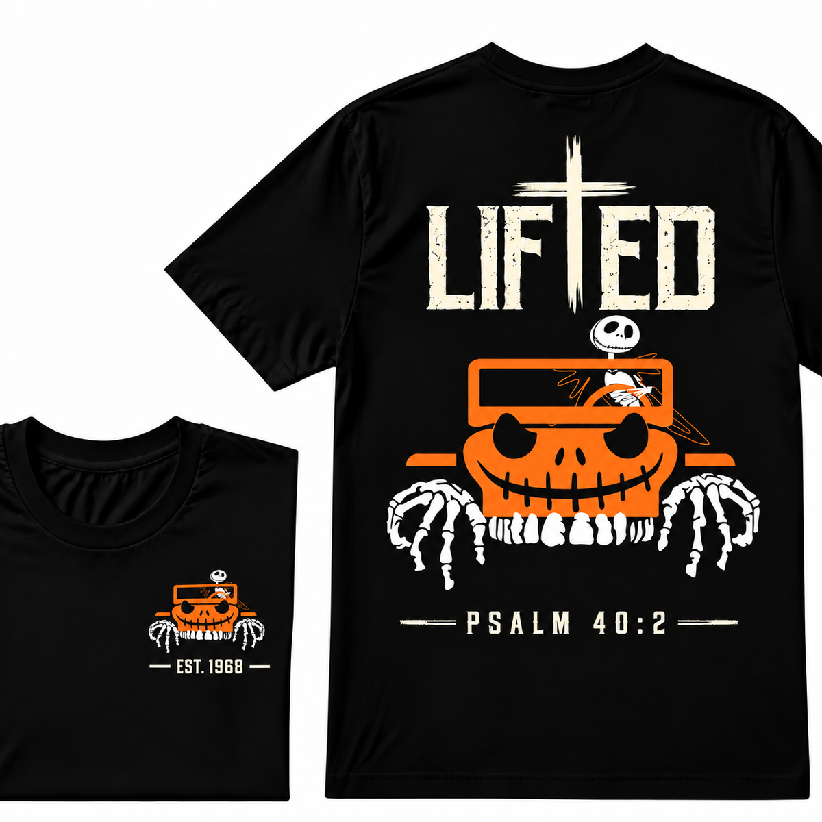LIFTED Faith Psalm 40:2 Jeep Christian T-Shirt EST.Year Religious Faith Graphic Tee