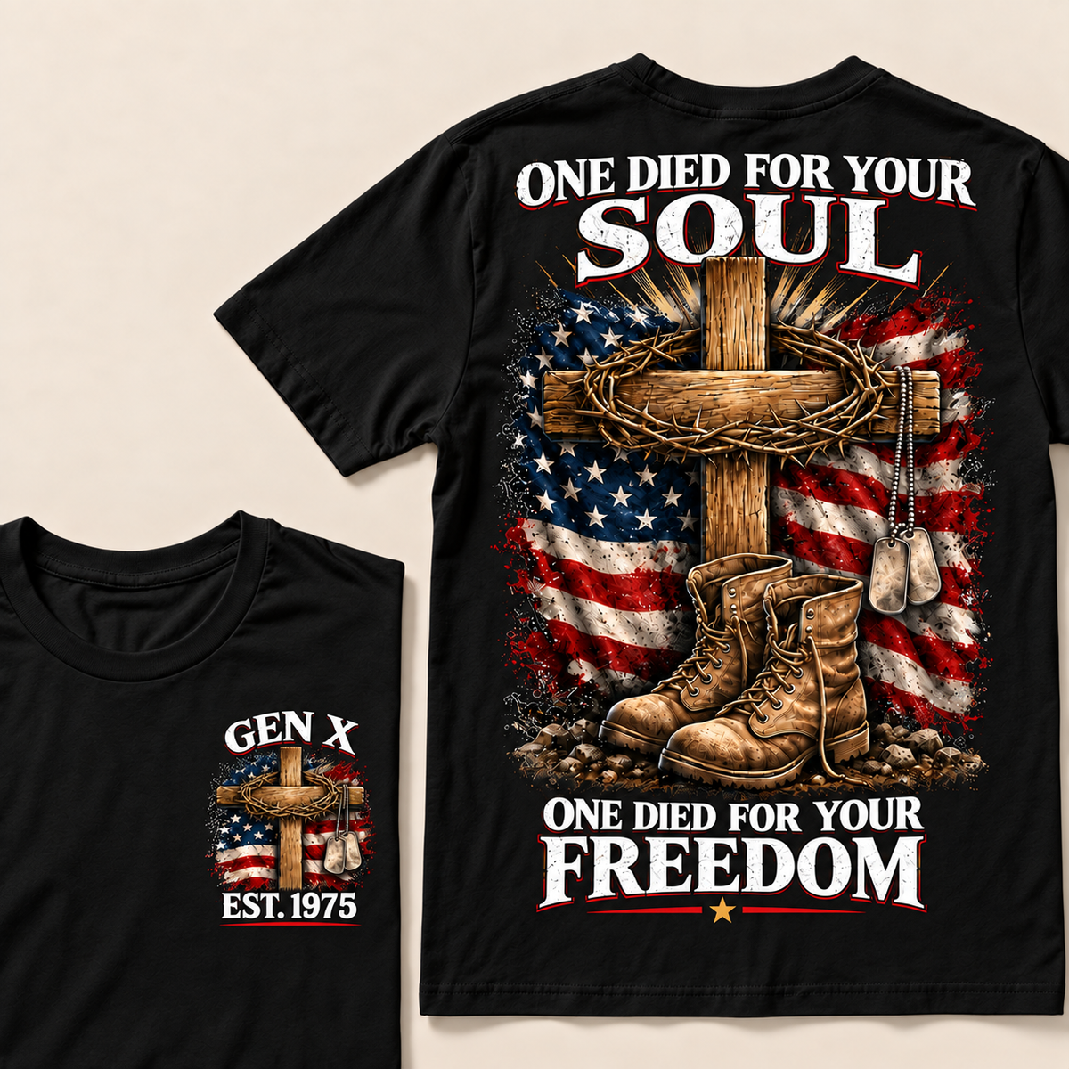One Died For Your Soul One Died For Your Freedom Custom Year T-shirt
