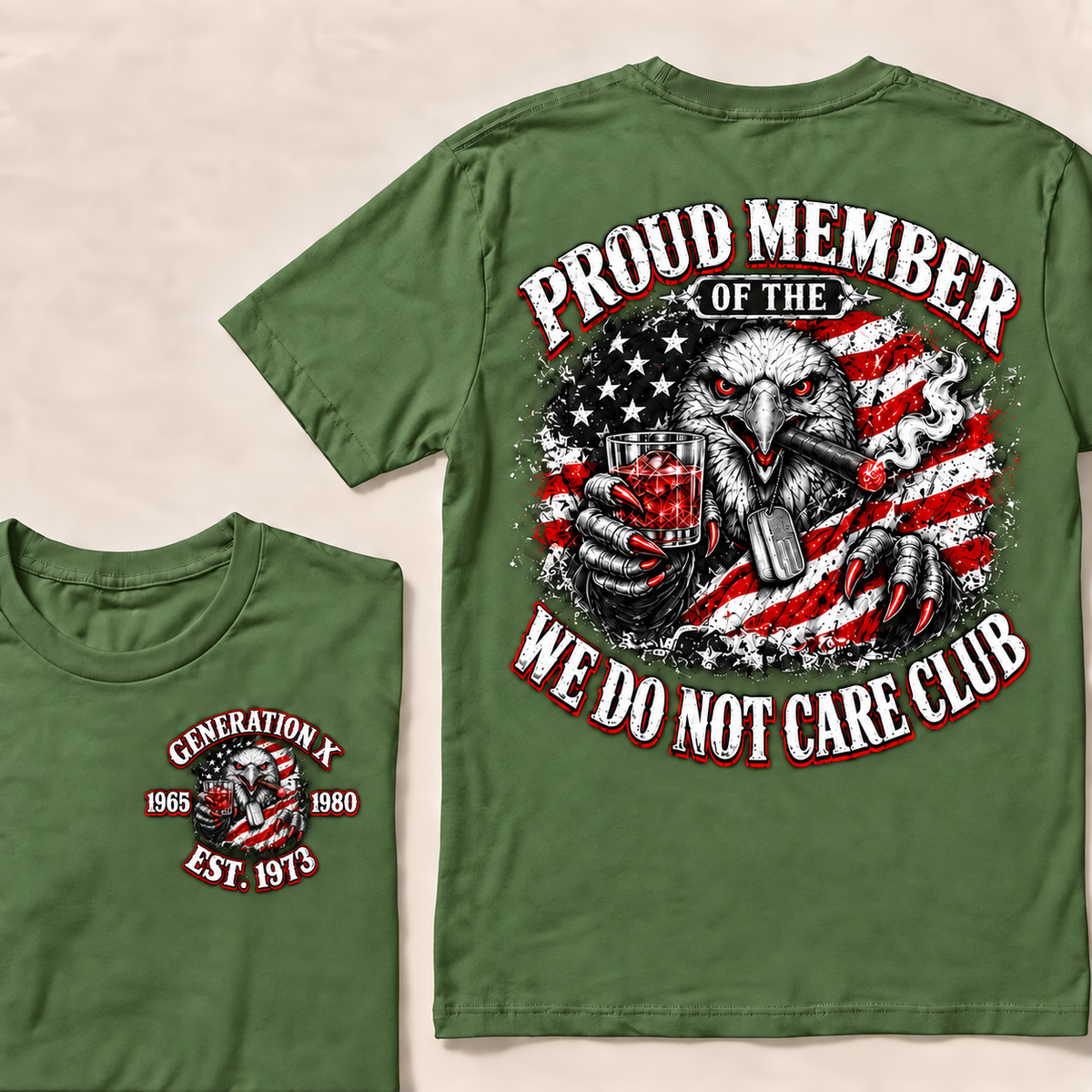Custom EST.Year PROUD MEMBER OF THE WE DO NOT CARE CLUB T-Shirt