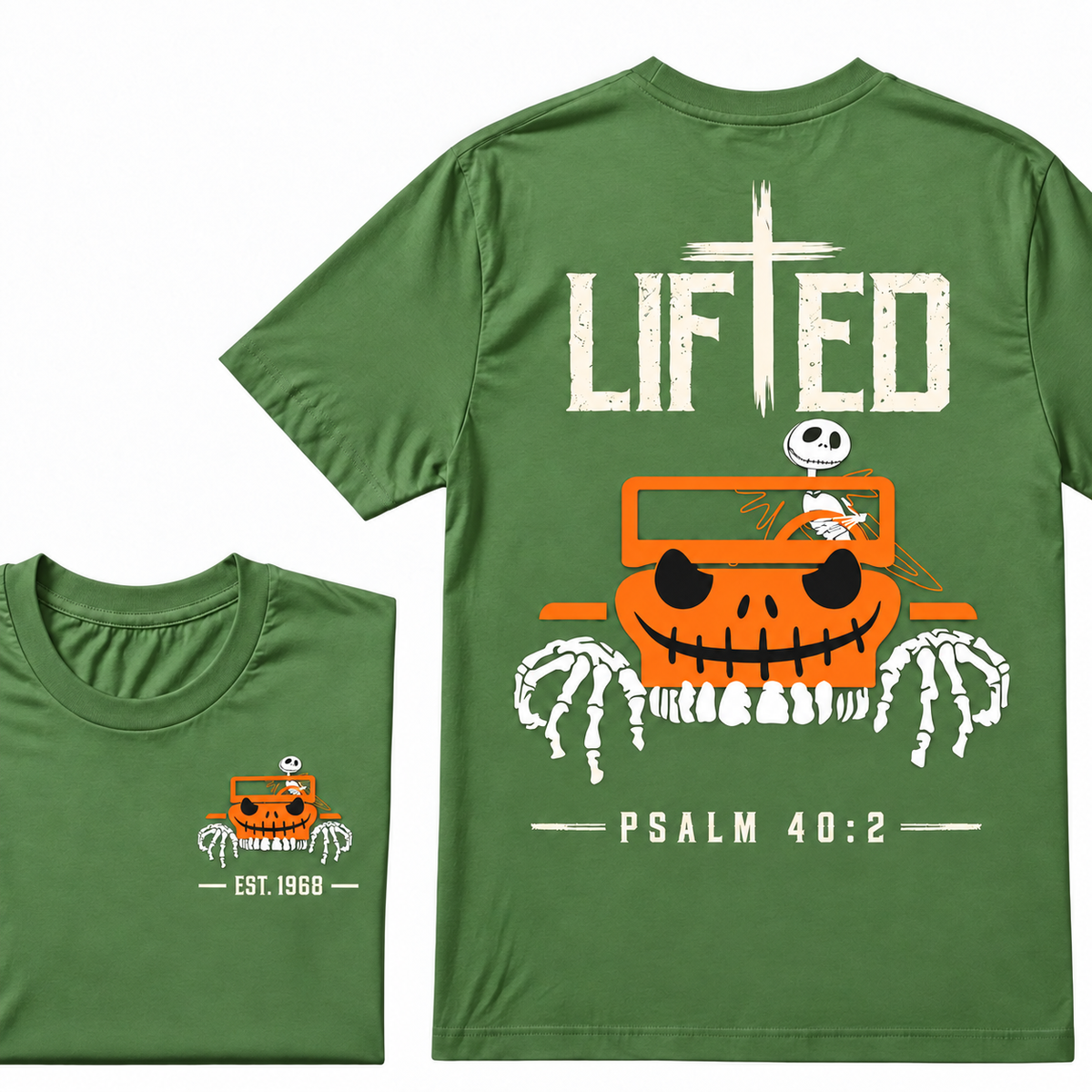 LIFTED Faith Psalm 40:2 Jeep Christian T-Shirt EST.Year Religious Faith Graphic Tee