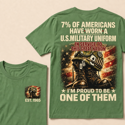 7% Of Americans Have Worn A U.S. Military Uniform Custom Year T-shirt