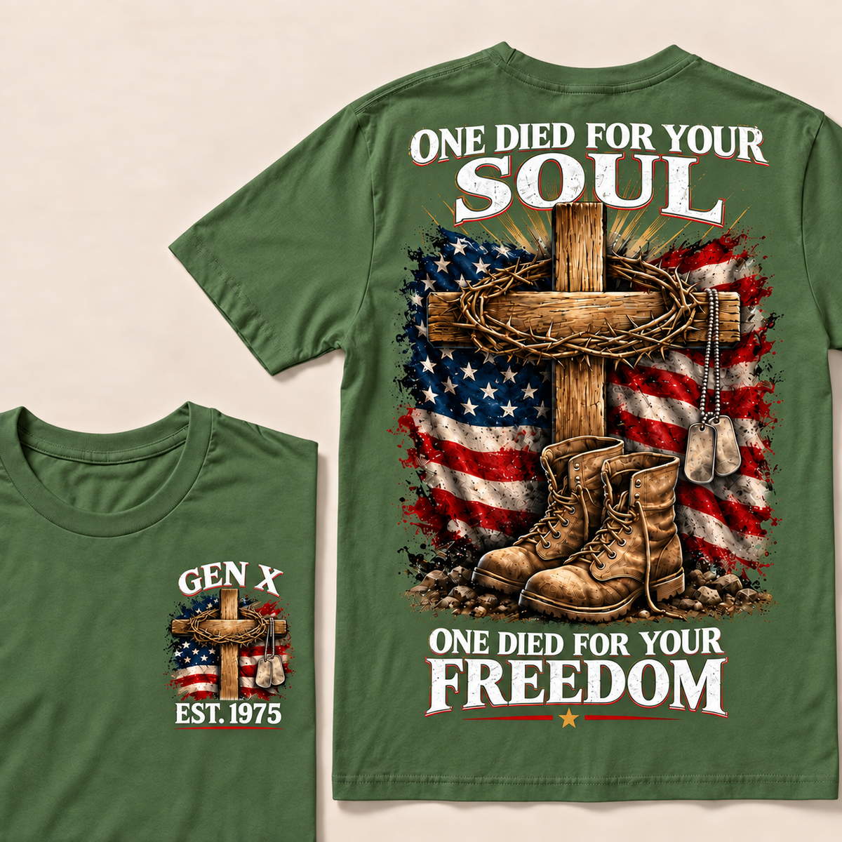 One Died For Your Soul One Died For Your Freedom Custom Year T-shirt