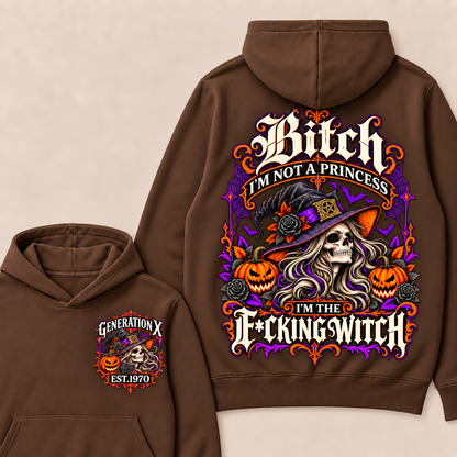 Gen X Witch Queen Custom Birth Year Halloween Hoodie