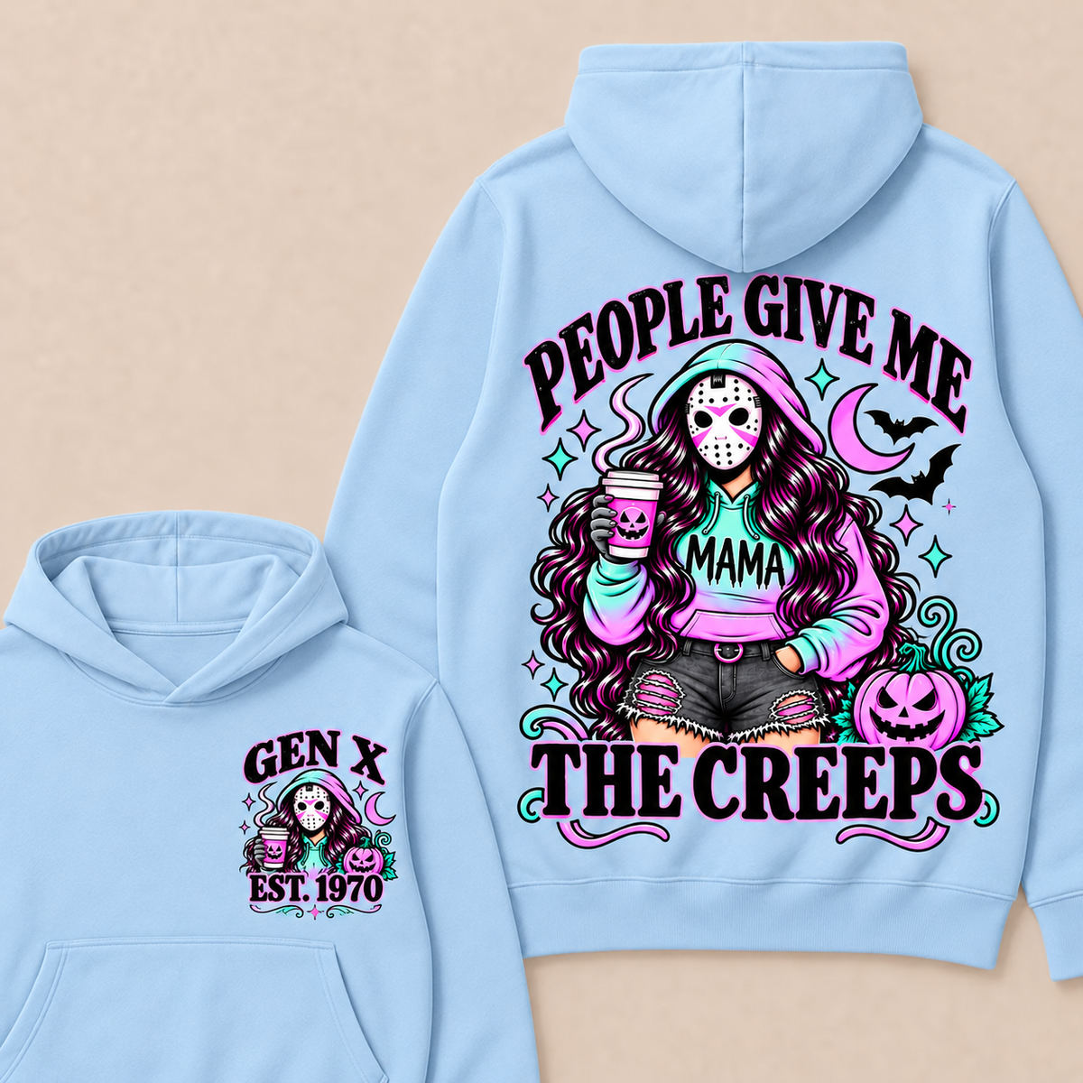 Gen X People Give Me the Creeps Halloween Hoodie– Custom Birth Year