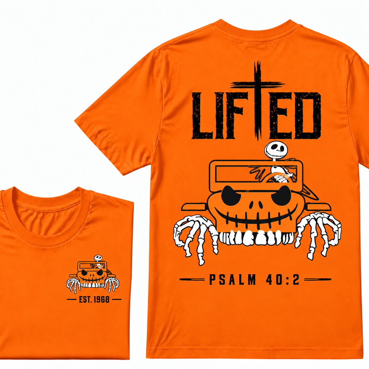 LIFTED Faith Psalm 40:2 Jeep Christian T-Shirt EST.Year Religious Faith Graphic Tee