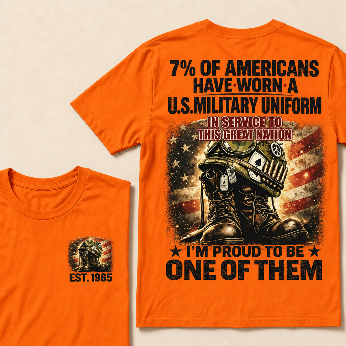 7% Of Americans Have Worn A U.S. Military Uniform Custom Year T-shirt