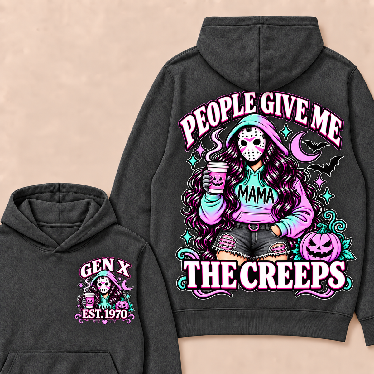 Gen X People Give Me the Creeps Halloween Hoodie– Custom Birth Year