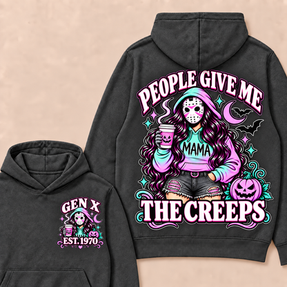 Gen X People Give Me the Creeps Halloween Hoodie– Custom Birth Year