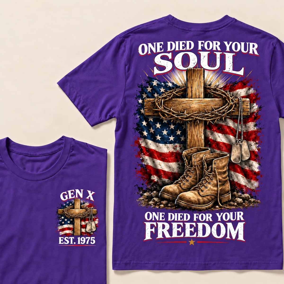 One Died For Your Soul One Died For Your Freedom Custom Year T-shirt