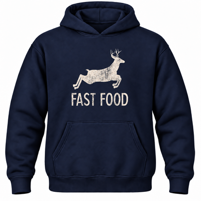 Funny Hunting Hoodie: Fast Food Deer Graphic, Hunter Gift