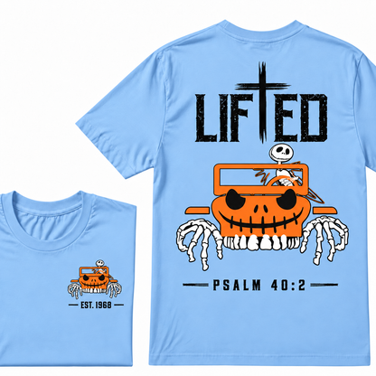 LIFTED Faith Psalm 40:2 Jeep Christian T-Shirt EST.Year Religious Faith Graphic Tee