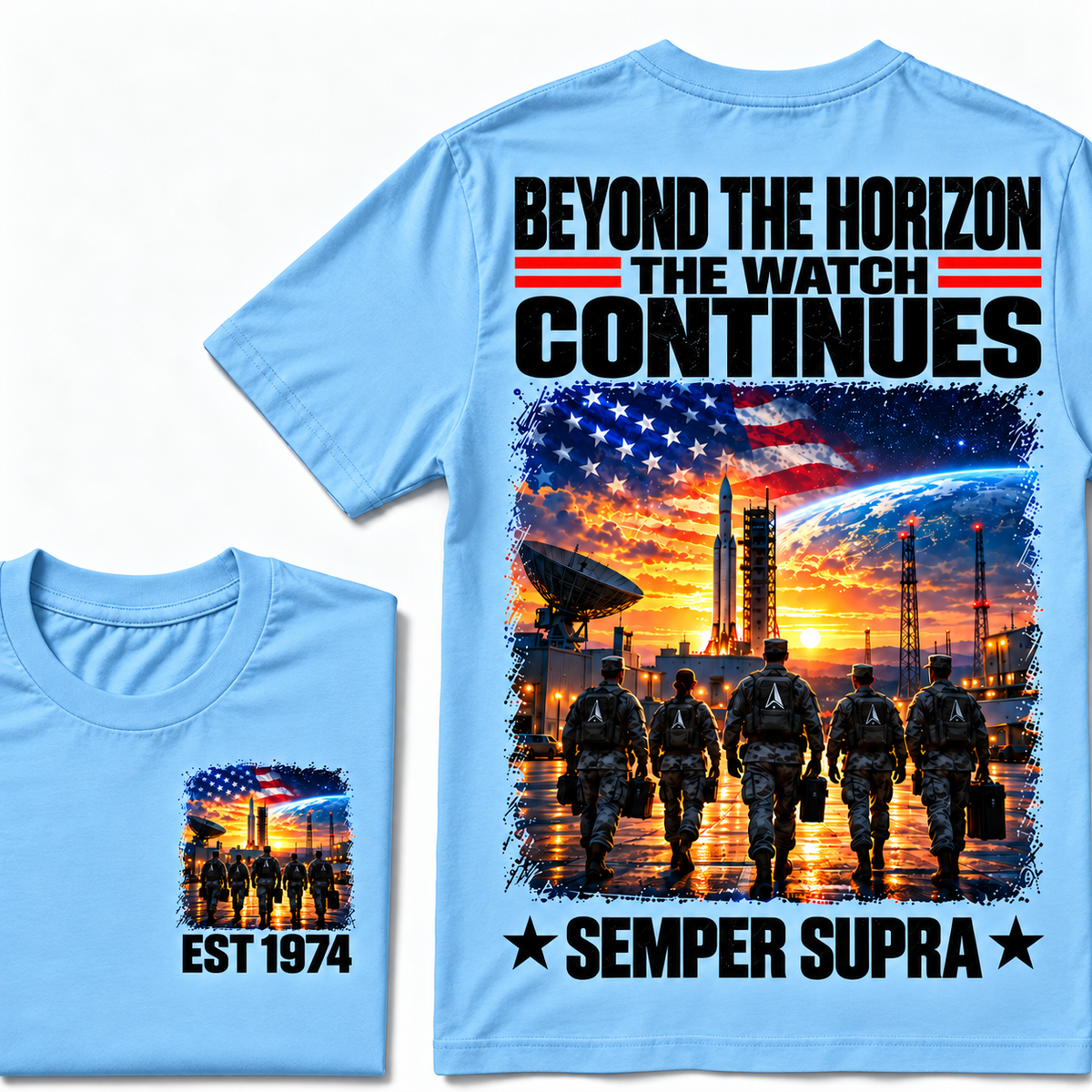 BEYOND THE HORIZON THE WATCH CONTINUES SEMPER SUPRA Custom Birth Year T-shirt