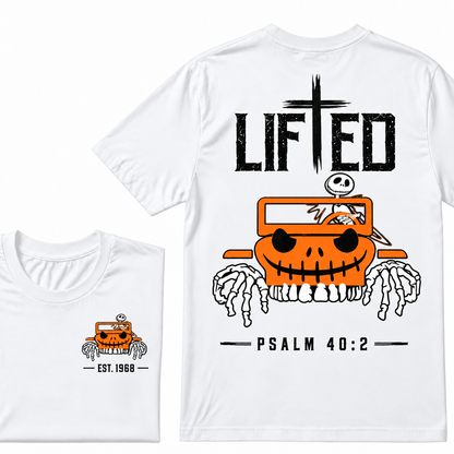 LIFTED Faith Psalm 40:2 Jeep Christian T-Shirt EST.Year Religious Faith Graphic Tee