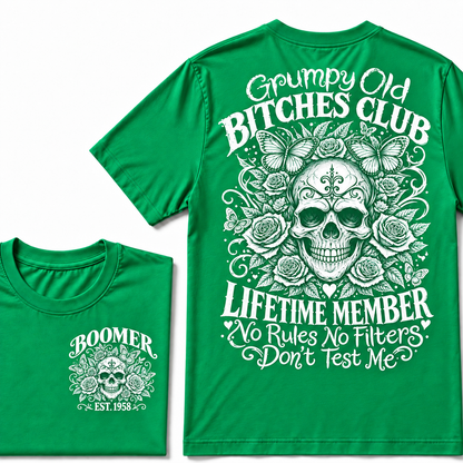 Custom Your Year Grumpy Old Bitches Club Lifetime Member Don't Try Me T-Shirt