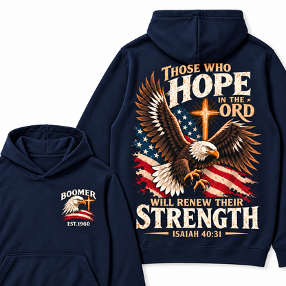 Custom EST.Year Those Who Hope In The Lord Will Renew Their Strength | Isaiah 40:31 Hoodie