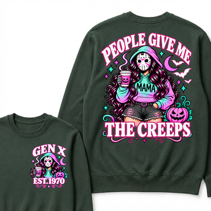 Gen X People Give Me the Creeps Halloween Sweatshirts – Custom Birth Year