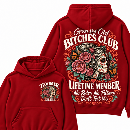 Custom Your Year Grumpy Old Bitches Club Lifetime Member Don't Try Me Hoodies