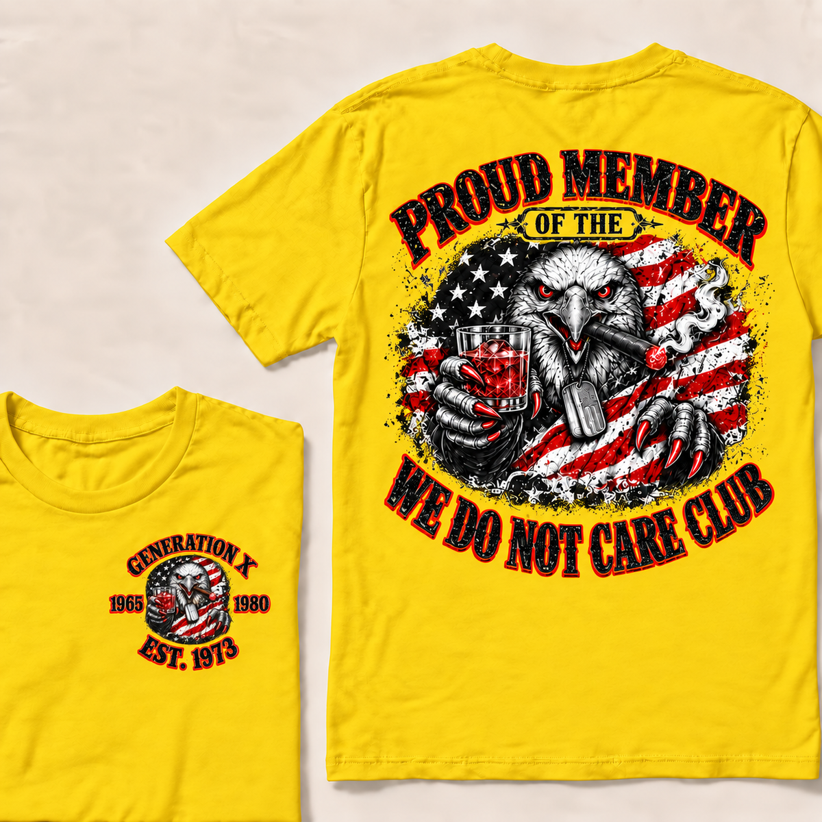 Custom EST.Year PROUD MEMBER OF THE WE DO NOT CARE CLUB T-Shirt
