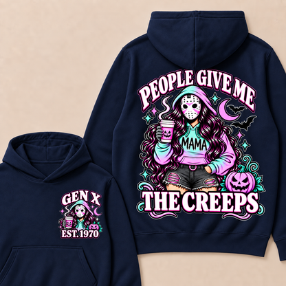 Gen X People Give Me the Creeps Halloween Hoodie– Custom Birth Year