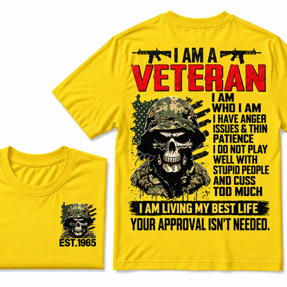 I Am A Veteran I Am Who I Am Custom Year T-shirts