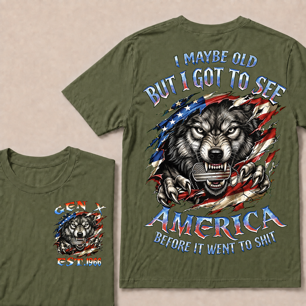 I May Be Old But I Got To See The USA Before It Went To Shit Custom Year T-shirt