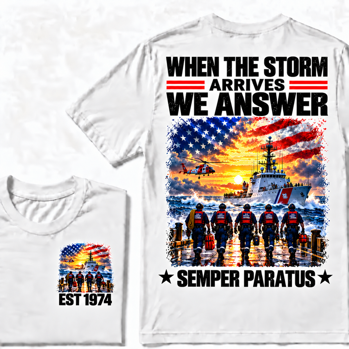WHEN THE STORM ARRIVES WE ANSWER SEMPER PARATUS Custom Year T-shirt