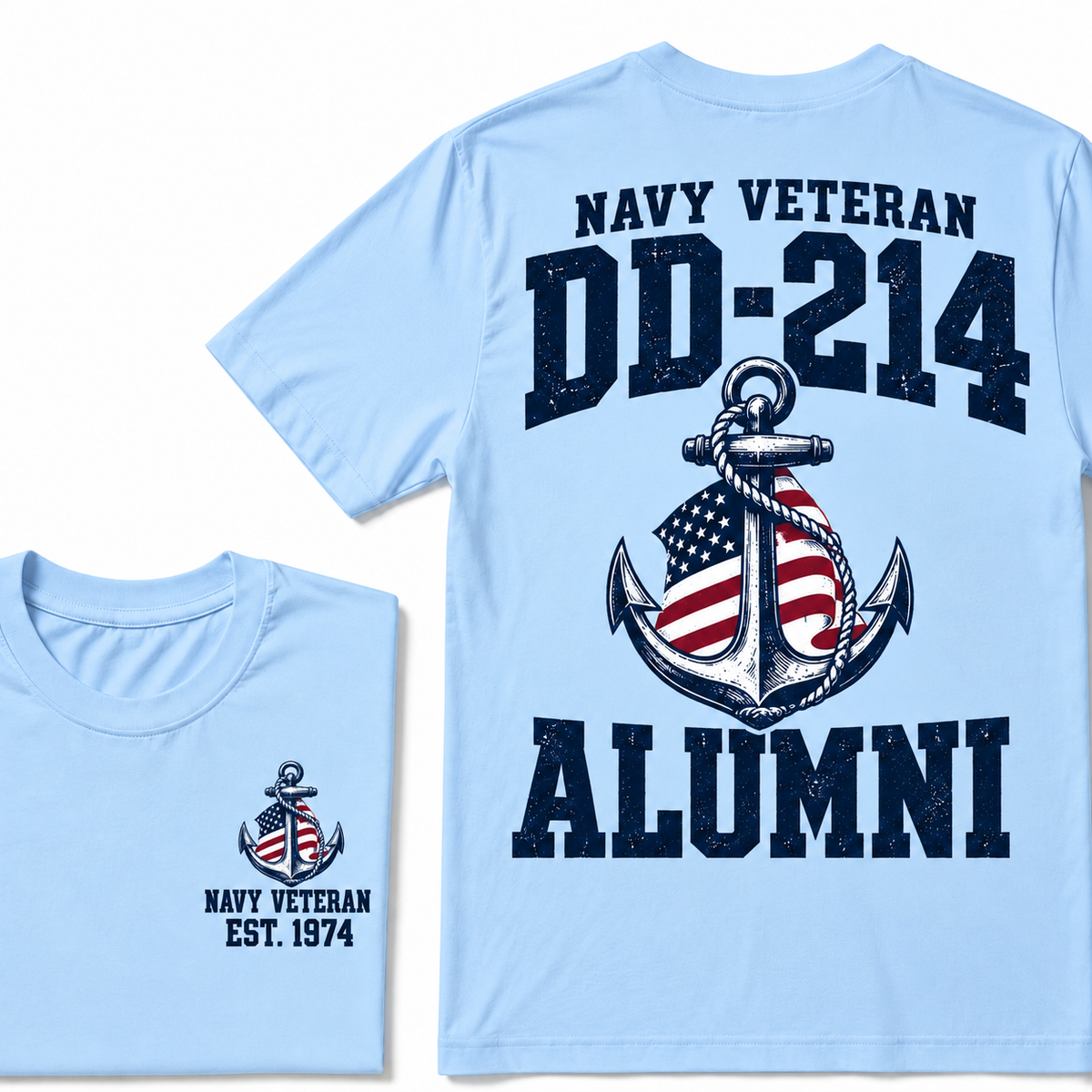 Navy Veteran Dd-214 Alumni Navy Veteran Est. Custom Year T-shirt