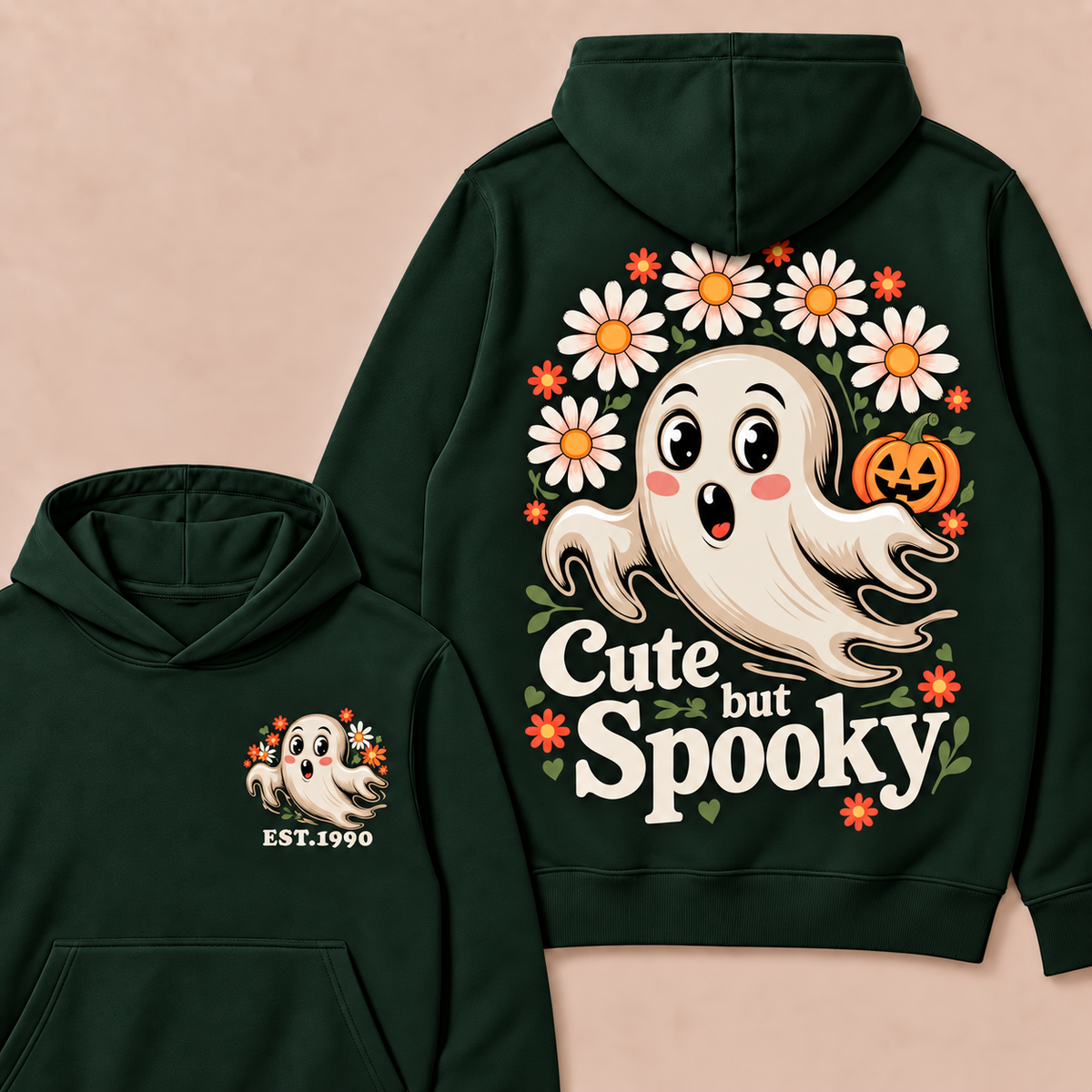 Cute But Spooky Happy Halloween  Custom Year Hoodies