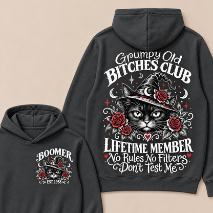 Custom Your Year Grumpy Old Bitches Club Lifetime Member Don't Try Me Hoodie