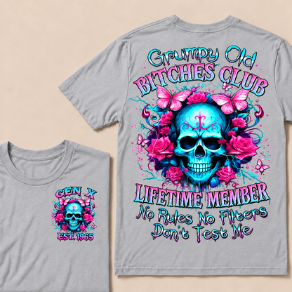 Grumpy Old Bitches Club Lifetime Member No Rules No Filters Don't Test Me Custom Year T-shirt