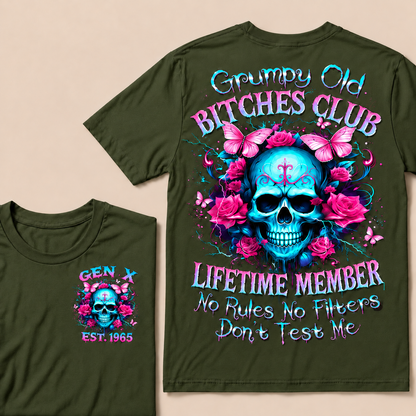 Grumpy Old Bitches Club Lifetime Member No Rules No Filters Don't Test Me Custom Year T-shirt