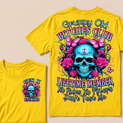 Grumpy Old Bitches Club Lifetime Member No Rules No Filters Don't Test Me Custom Year T-shirt