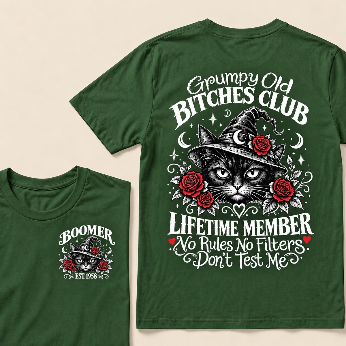 Grumpy Old Bitches Club Lifetime Member Don't Try Me Custom Year T-shirt