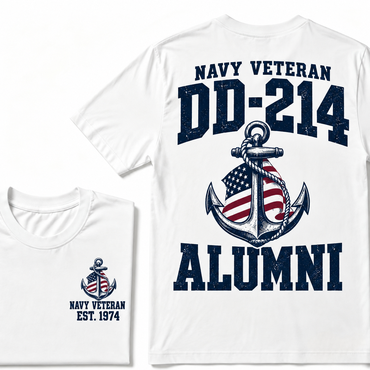 Navy Veteran Dd-214 Alumni Navy Veteran Est. Custom Year T-shirt