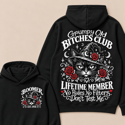 Custom Your Year Grumpy Old Bitches Club Lifetime Member Don't Try Me Hoodie
