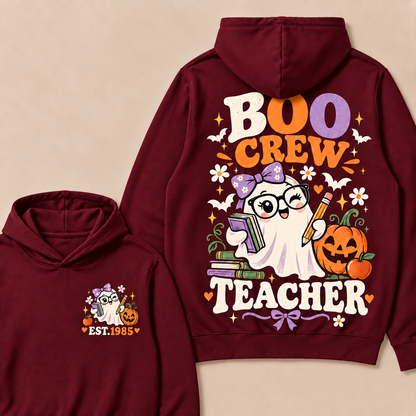 Boo Crew Teacher Custom Year Hoodies