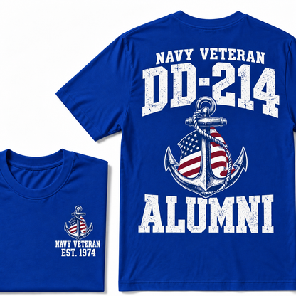 Navy Veteran Dd-214 Alumni Navy Veteran Est. Custom Year T-shirt