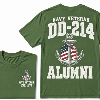 Navy Veteran Dd-214 Alumni Navy Veteran Est. Custom Year T-shirt