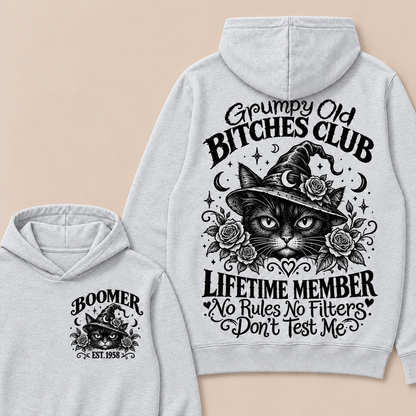 Custom Your Year Grumpy Old Bitches Club Lifetime Member Don't Try Me Hoodie