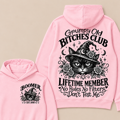 Custom Your Year Grumpy Old Bitches Club Lifetime Member Don't Try Me Hoodie