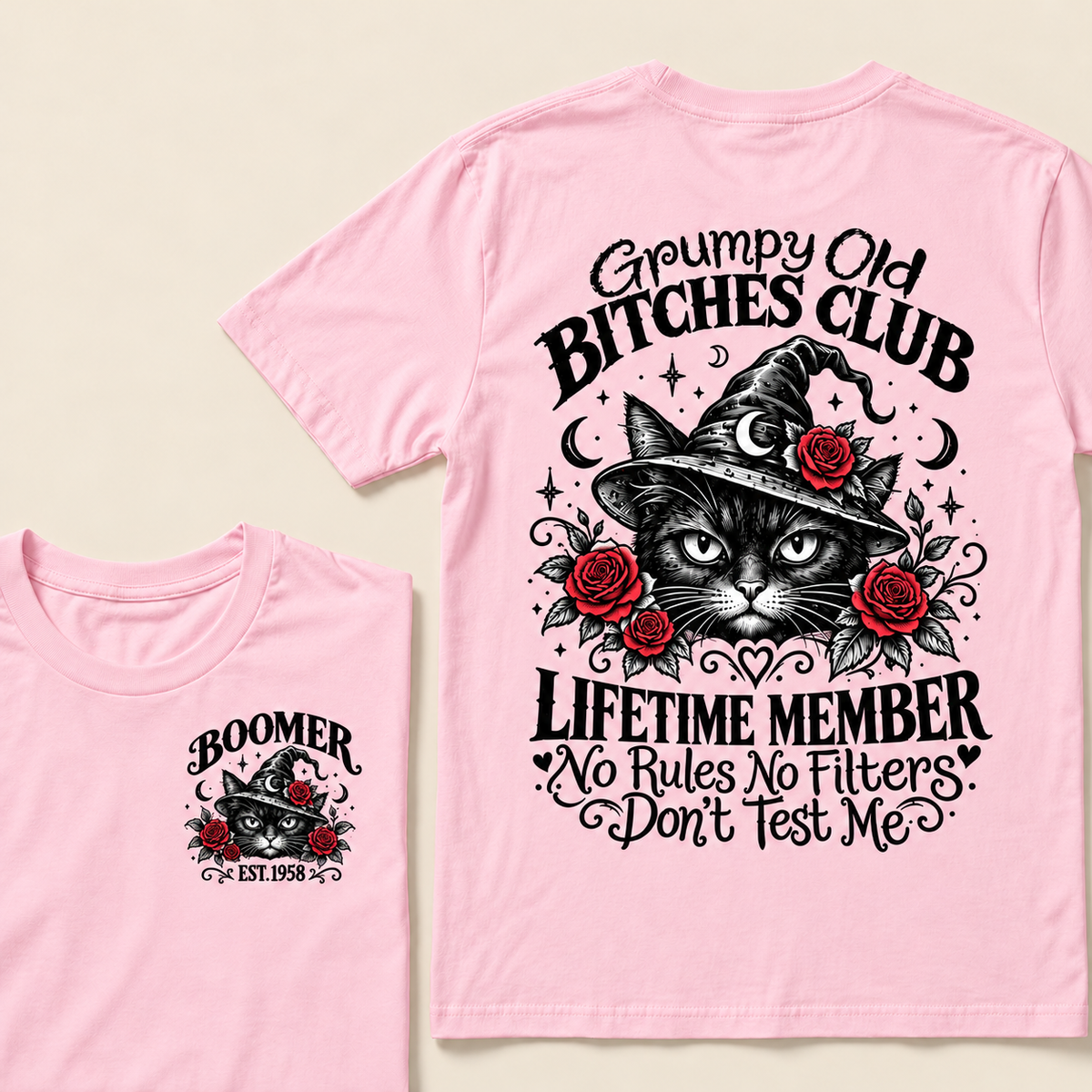 Grumpy Old Bitches Club Lifetime Member Don't Try Me Custom Year T-shirt