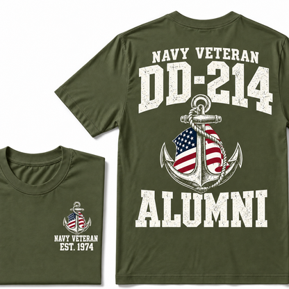 Navy Veteran Dd-214 Alumni Navy Veteran Est. Custom Year T-shirt
