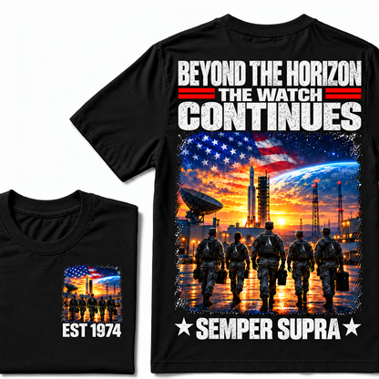 BEYOND THE HORIZON THE WATCH CONTINUES SEMPER SUPRA Custom Birth Year T-shirt