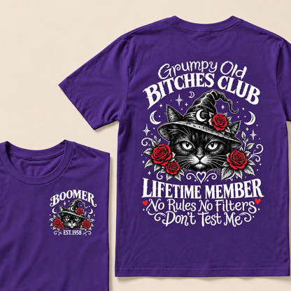 Grumpy Old Bitches Club Lifetime Member Don't Try Me Custom Year T-shirt