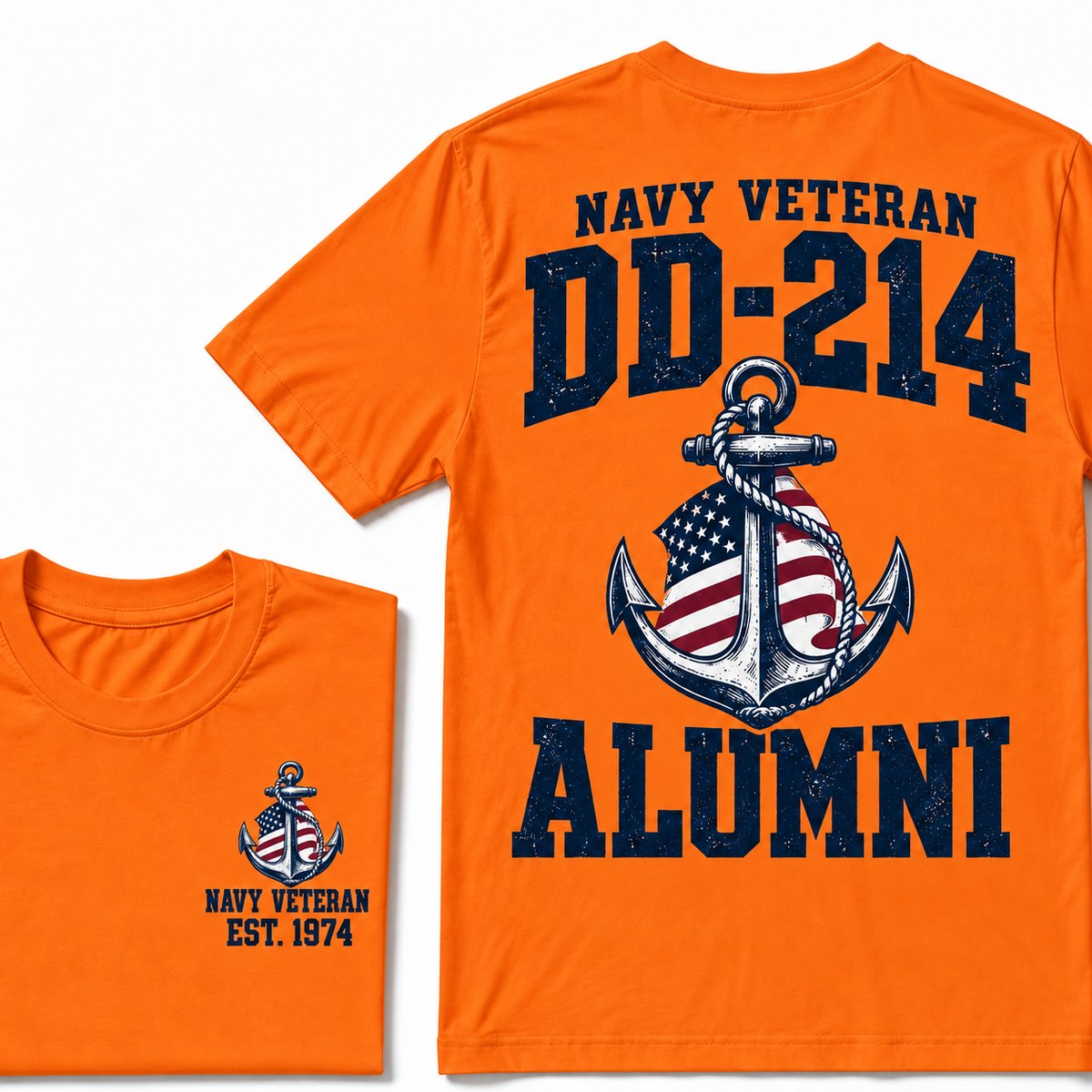 Navy Veteran Dd-214 Alumni Navy Veteran Est. Custom Year T-shirt